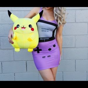 Blackmilk gamer purple dress